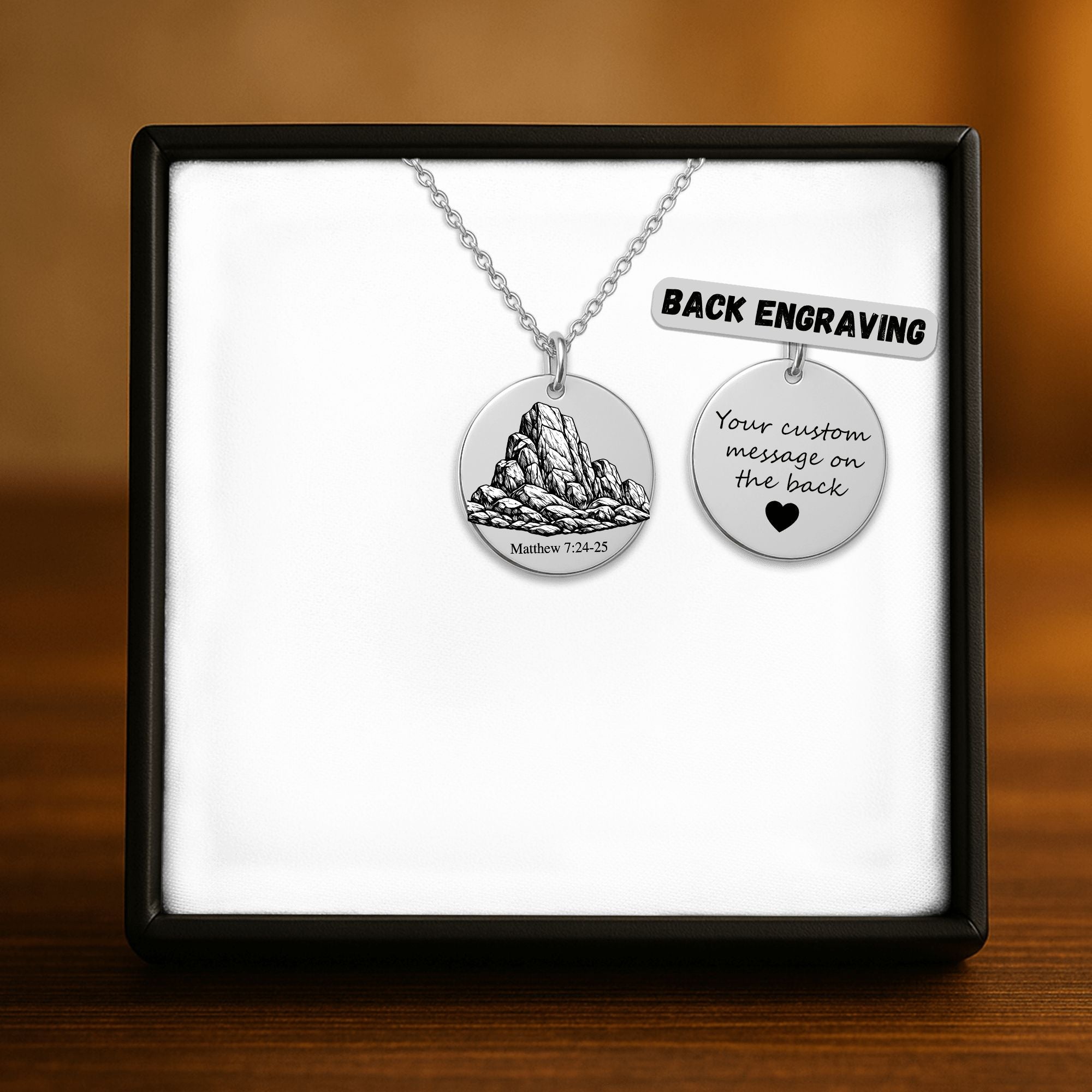Foundation on a rock necklace
